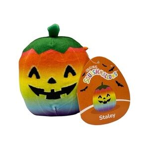 NWT Squishmallows Staley‎ the Rainbow Pumpkin 4”